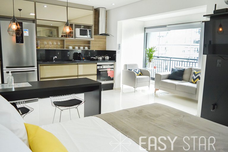 Easy Star - Studio Amplo e Confortável no Campo Belo - NP01G