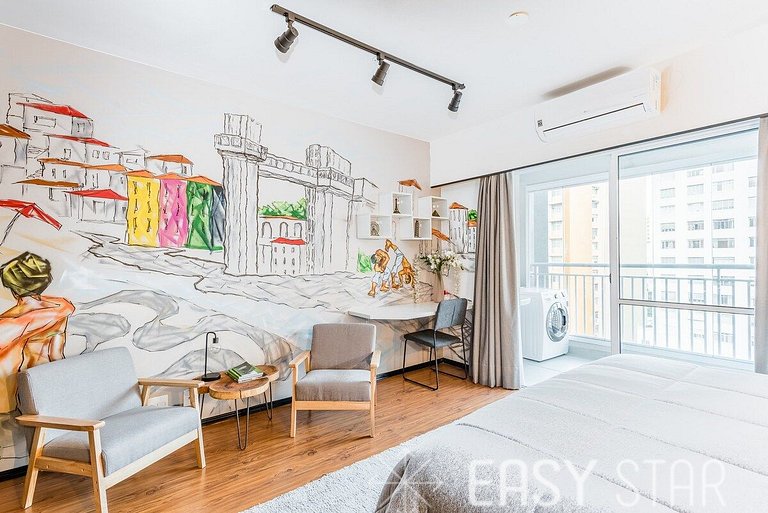 Easy Star - Estiloso Studio no Centro Histórico de SP - WK01