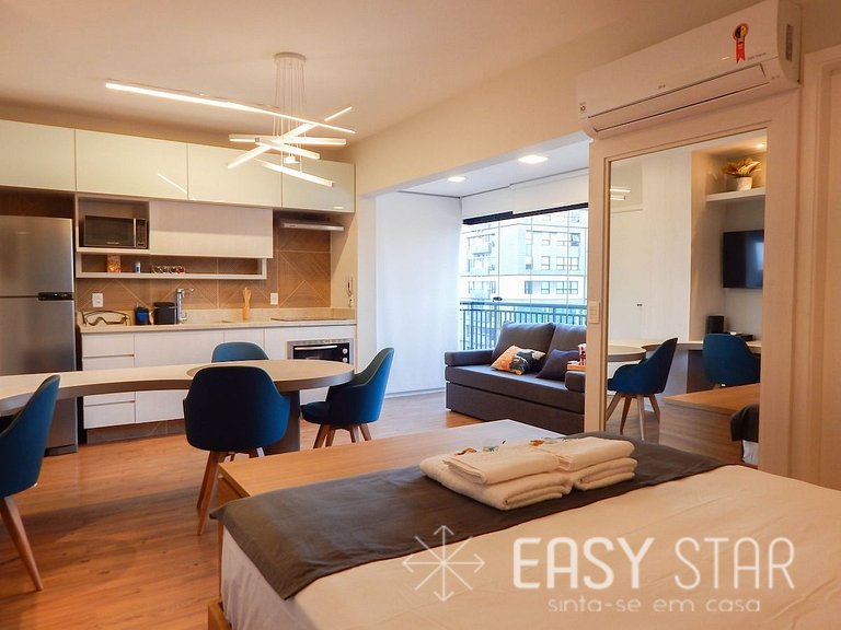 Easy Star - Studio Aconchegante e Estiloso no Campo Belo - W