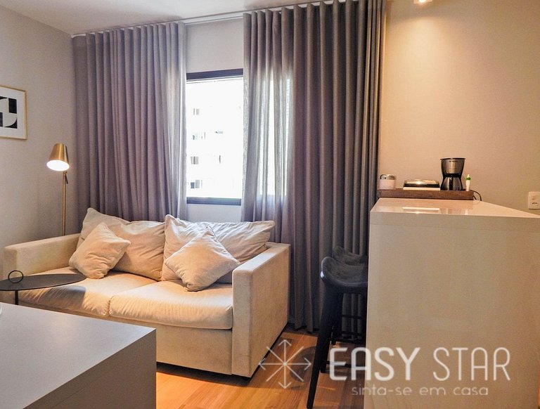 Easy Star - Flat Aconchegante C/Vaga na Bela Cintra - XA03G
