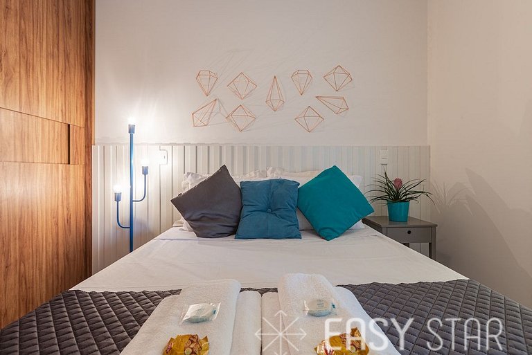 Easy Star - Studio Moderno e Aconchegante ao lado de Congonh