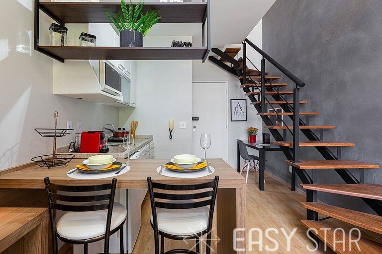 Easy Star - Lindo Duplex de Alto Padrão Próximo a Berrini -