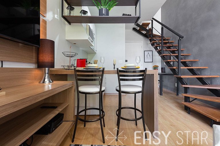 Easy Star - Lindo Duplex de Alto Padrão Próximo a Berrini -