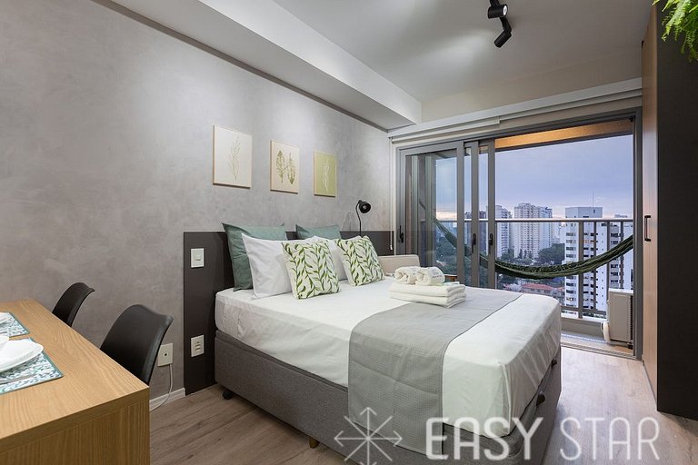 Easy Star - Studio Incrível com vaga e piscina em Moema - ET