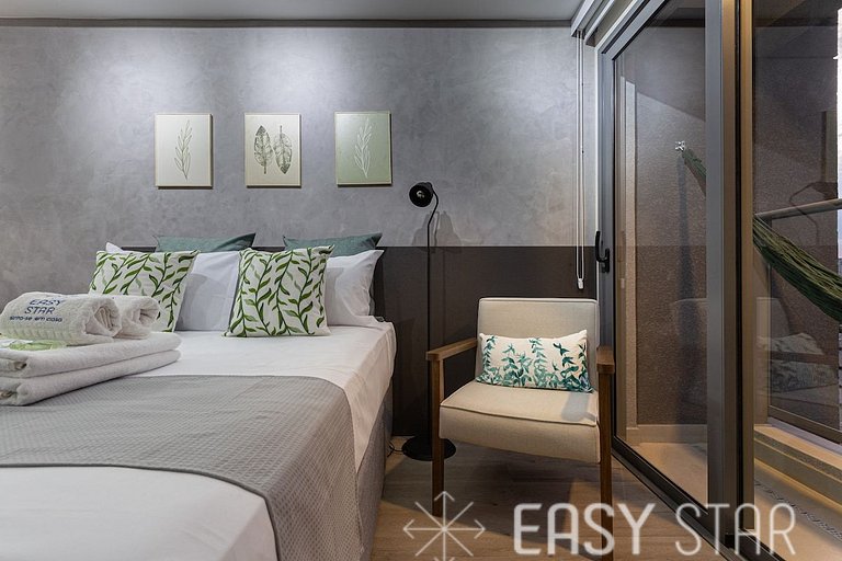 Easy Star - Studio Incrível com vaga e piscina em Moema - ET