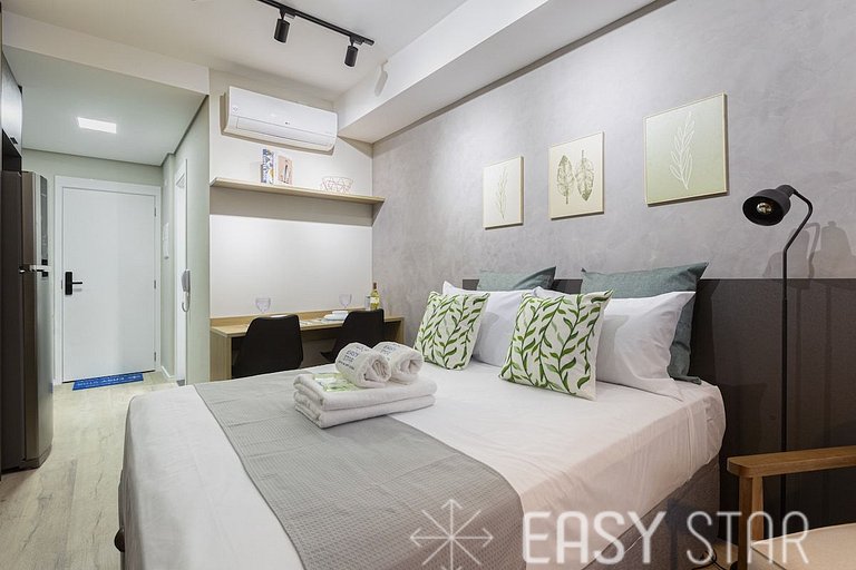 Easy Star - Studio Incrível com vaga e piscina em Moema - ET