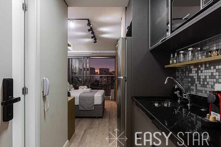 Easy Star - Studio Incrível com vaga e piscina em Moema - ET