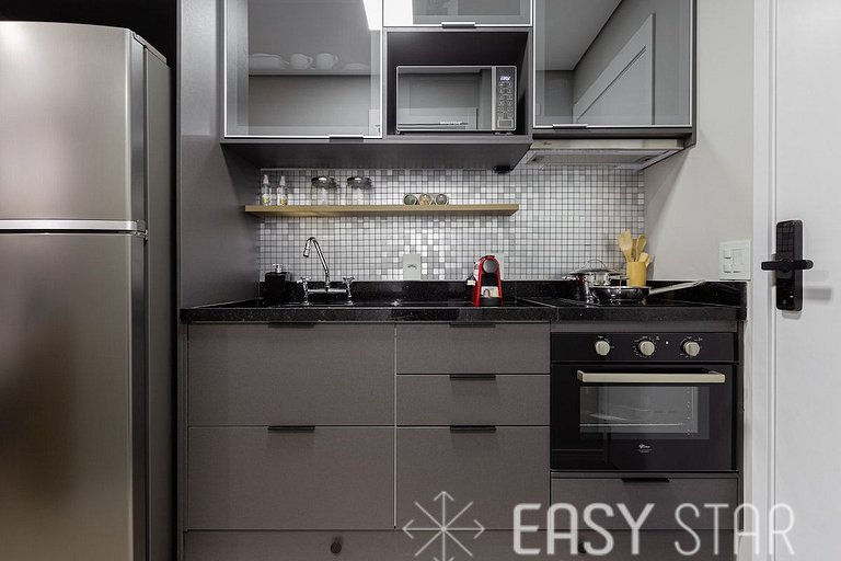 Easy Star - Studio Incrível com vaga e piscina em Moema - ET