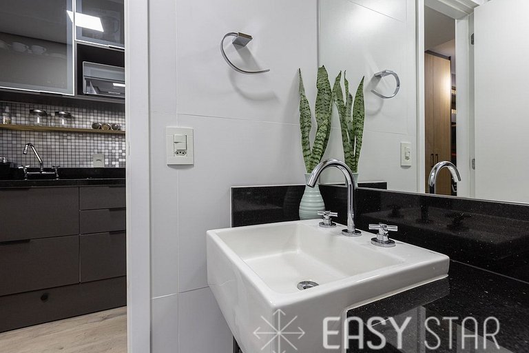 Easy Star - Studio Incrível com vaga e piscina em Moema - ET