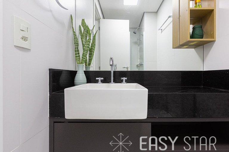 Easy Star - Studio Incrível com vaga e piscina em Moema - ET