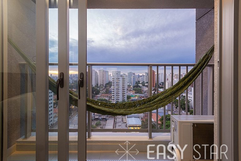 Easy Star - Studio Incrível com vaga e piscina em Moema - ET