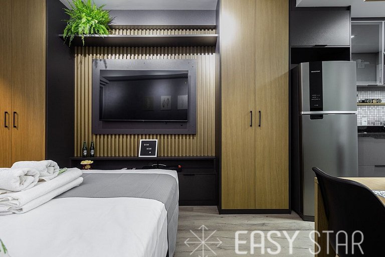 Easy Star - Studio Incrível com vaga e piscina em Moema - ET