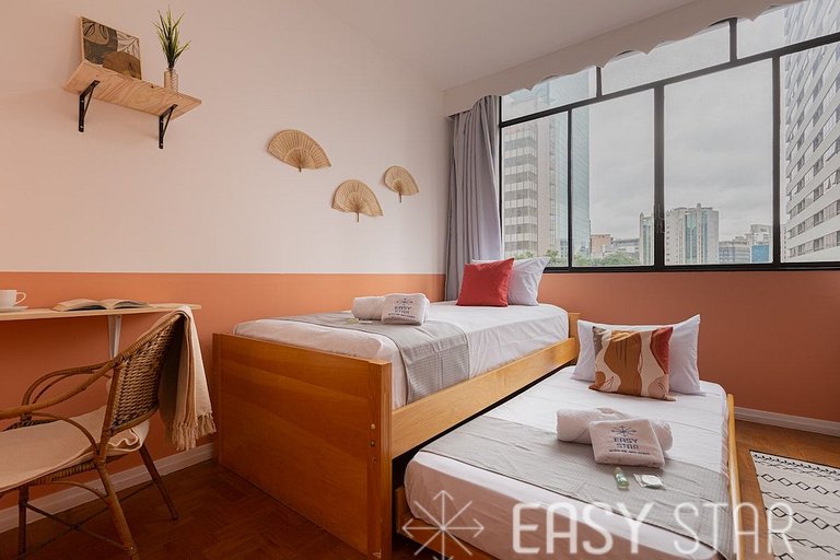 Apartamento 2 Quartos, Bem iluminado ao lado da Paulista