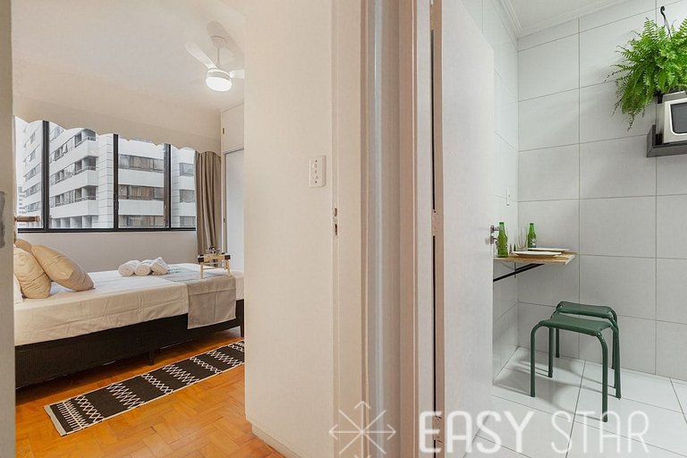 Apartamento 2 Quartos, Bem iluminado ao lado da Paulista