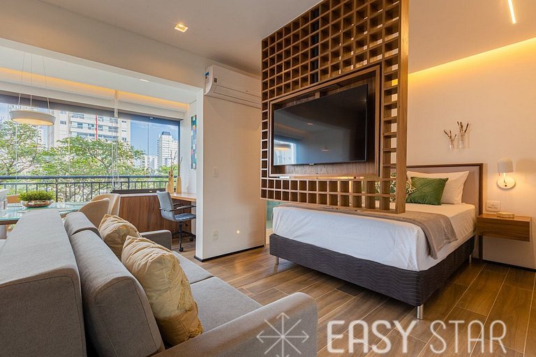 Easy Star - Luxuoso Studio no Coração do Campo Belo - HC01H