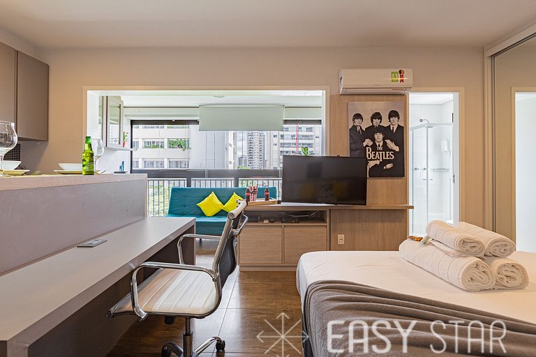 Easy Star - Lindo Studio no Coração do Campo Belo - BN01H