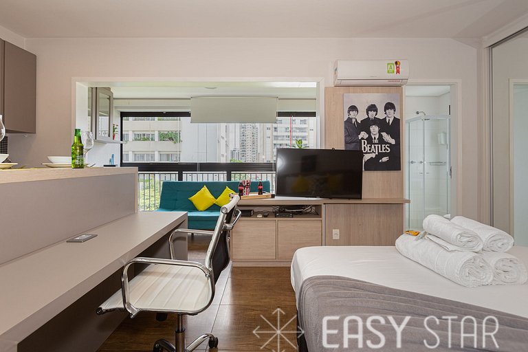 Easy Star - Lindo Studio no Coração do Campo Belo - BN01H