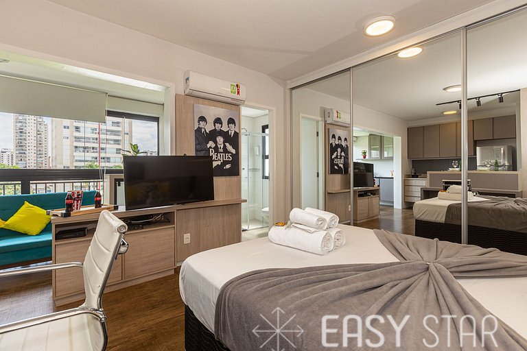Easy Star - Lindo Studio no Coração do Campo Belo - BN01H