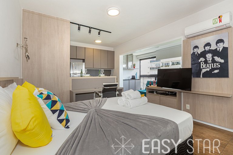 Easy Star - Lindo Studio no Coração do Campo Belo - BN01H