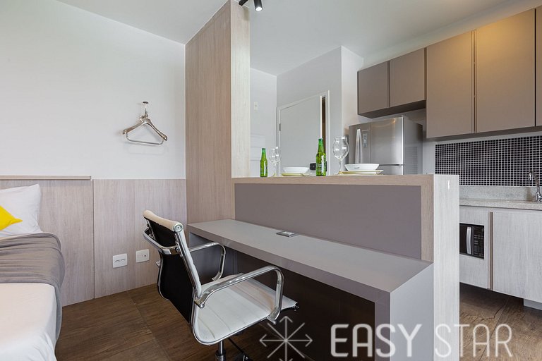 Easy Star - Lindo Studio no Coração do Campo Belo - BN01H