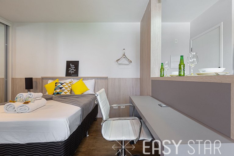 Easy Star - Lindo Studio no Coração do Campo Belo - BN01H