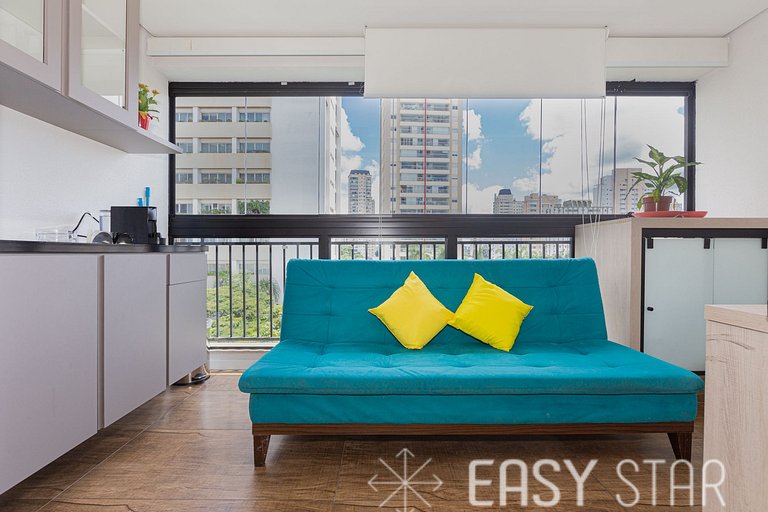 Easy Star - Lindo Studio no Coração do Campo Belo - BN01H