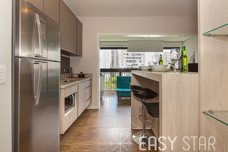 Easy Star - Lindo Studio no Coração do Campo Belo - BN01H