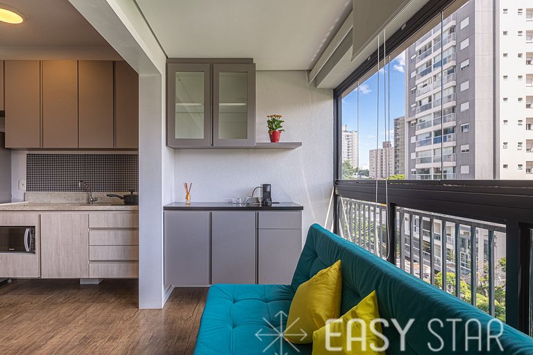 Easy Star - Lindo Studio no Coração do Campo Belo - BN01H