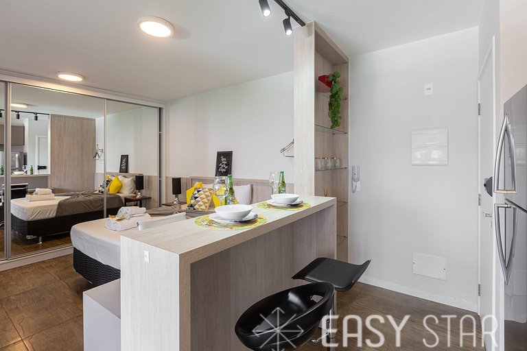 Easy Star - Lindo Studio no Coração do Campo Belo - BN01H