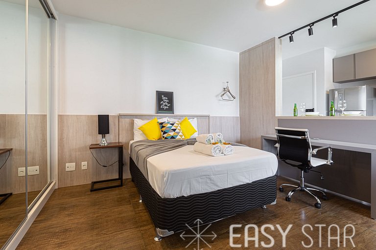 Easy Star - Lindo Studio no Coração do Campo Belo - BN01H