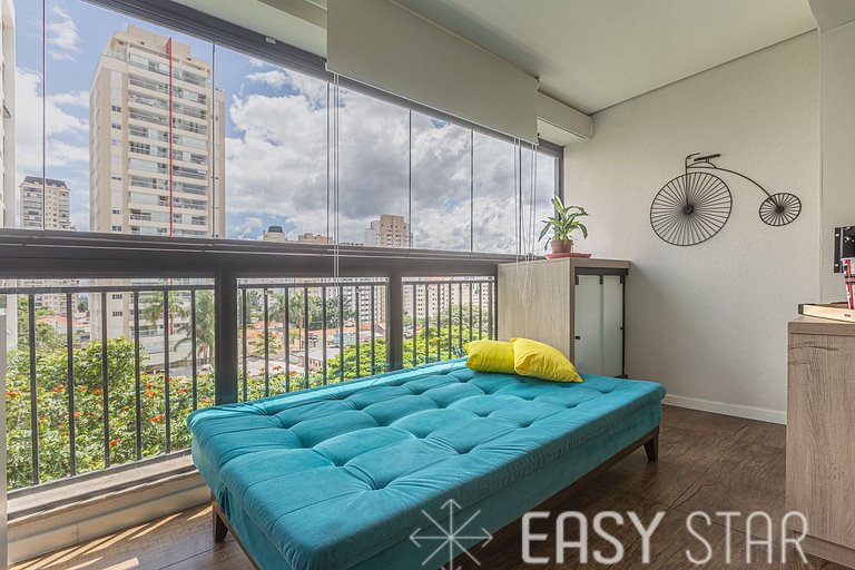 Easy Star - Lindo Studio no Coração do Campo Belo - BN01H