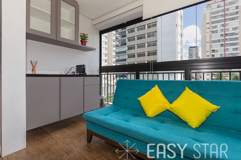 Easy Star - Lindo Studio no Coração do Campo Belo - BN01H