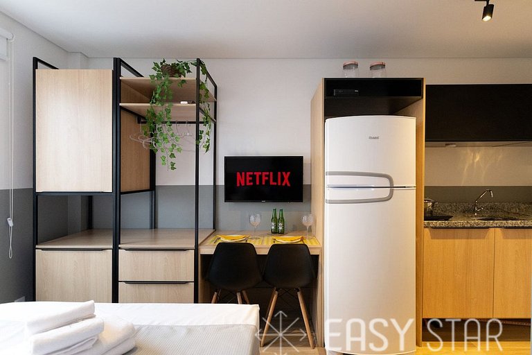 Studio prático e aconchegante na Bela Vista