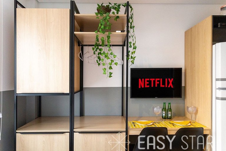 Studio prático e aconchegante na Bela Vista