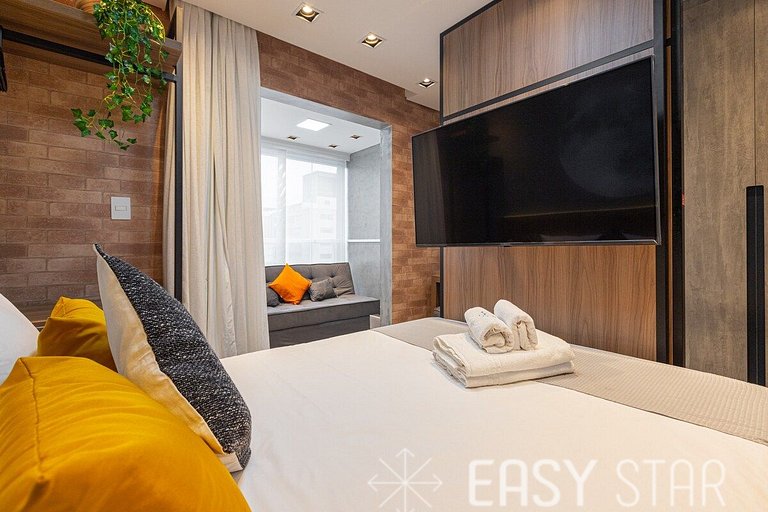 Easy Star - Studio compacto e prático ao lado Faria Lima - L