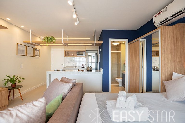Easy Star - Studio encantador e bem iluminado no Campo Belo