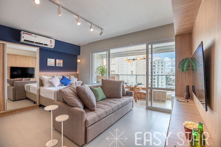 Easy Star - Studio encantador e bem iluminado no Campo Belo