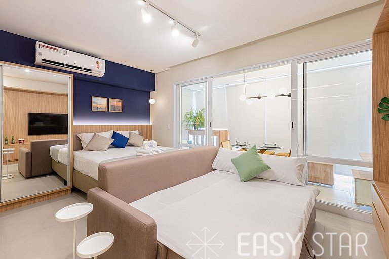 Easy Star - Studio encantador e bem iluminado no Campo Belo