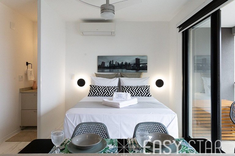 Easy Star - Studio C/Vaga ao Lado Metrô Campo Belo - OO01H
