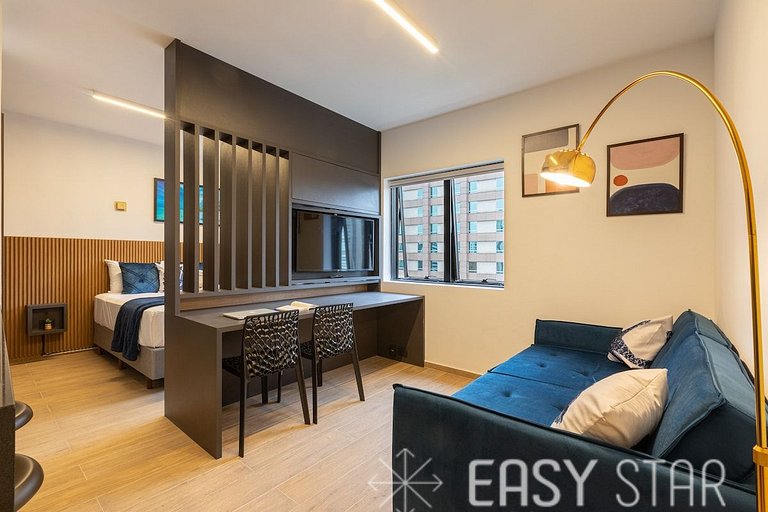 Easy Star - Flat gracioso ao lado da Berrini - PA01H