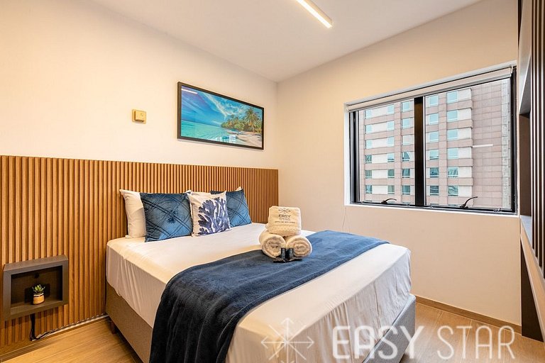 Easy Star - Flat gracioso ao lado da Berrini - PA01H