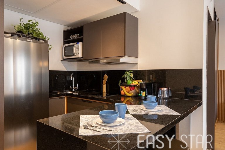 Easy Star - Flat gracioso ao lado da Berrini - PA01H
