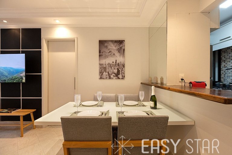 Easy Star - Lindo apto dois quartos na Vila Olímpia - PQ01H