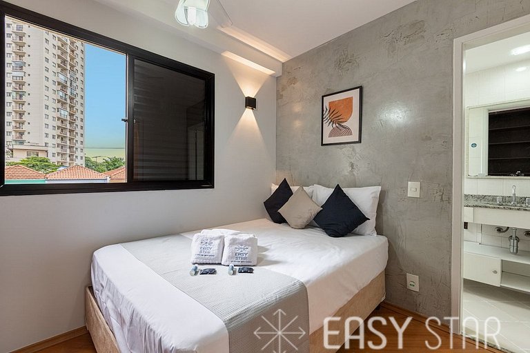 Easy Star - Lindo apto dois quartos na Vila Olímpia - PQ01H