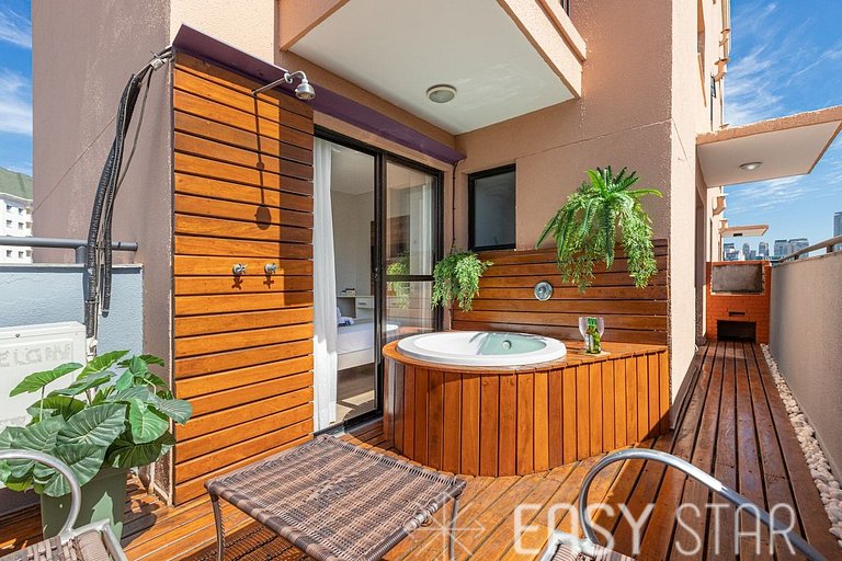 Easy Star - Apartamento na Vila Olímpia com ofurô e vista in
