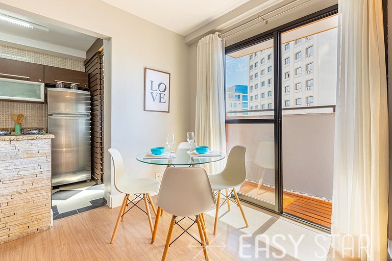 Easy Star - Apartamento na Vila Olímpia com ofurô e vista in