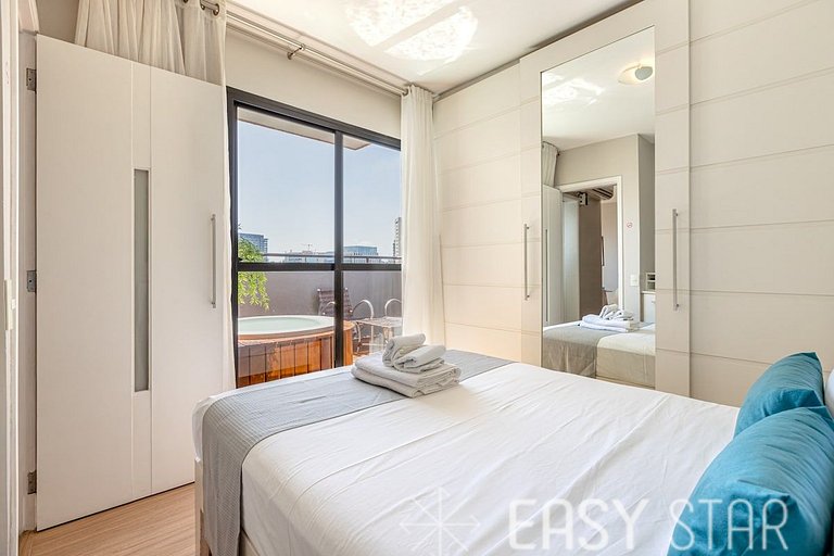 Easy Star - Apartamento na Vila Olímpia com ofurô e vista in