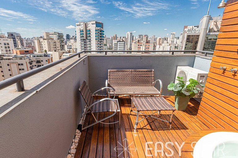 Easy Star - Apartamento na Vila Olímpia com ofurô e vista in