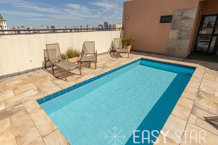 Easy Star - Apartamento na Vila Olímpia com ofurô e vista in