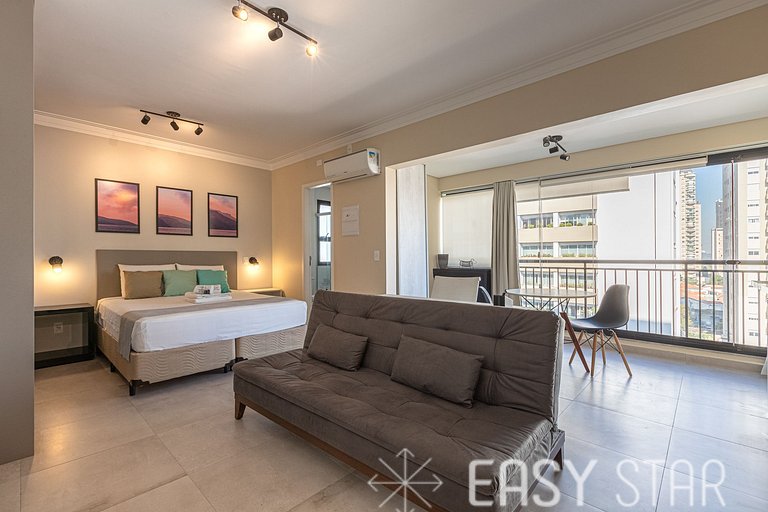Easy Star - Studio iluminado no Campo Belo - UO01H